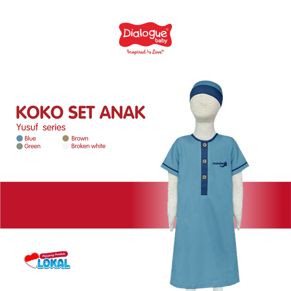 Dialogue Baby Baju Koko Anak Set Peci Yusuf DAR6001 DAR6002 DAR6003 DAR6004