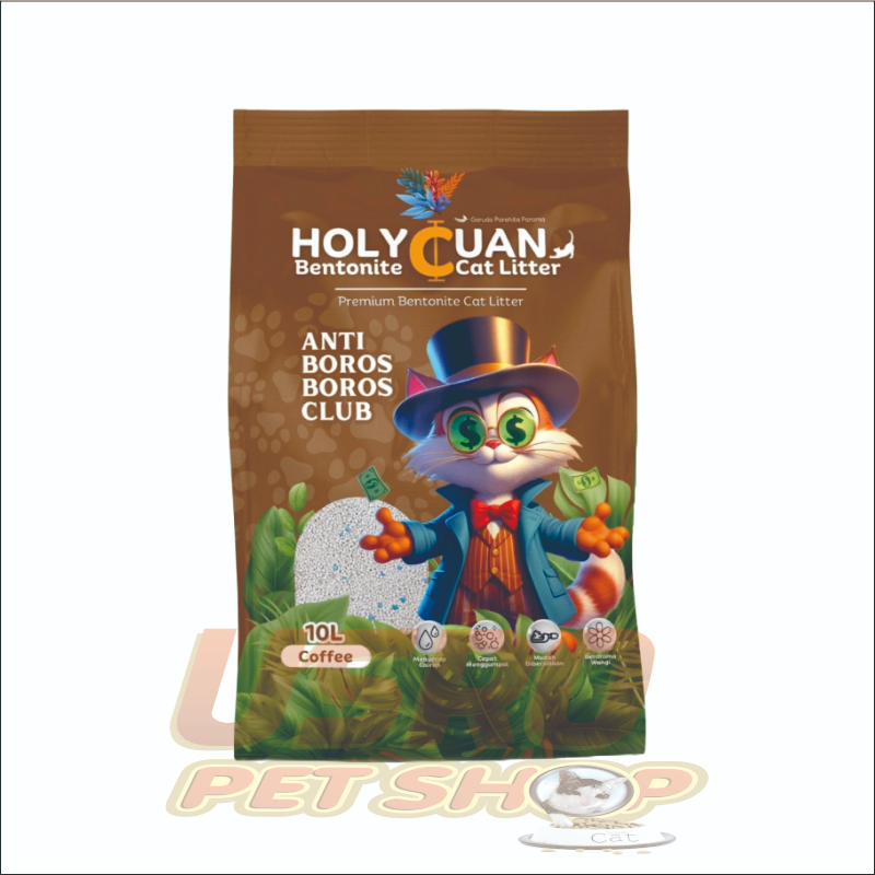 Pasir HolyCuan 5Liter - Pasir Kucing Gumpal Wangi