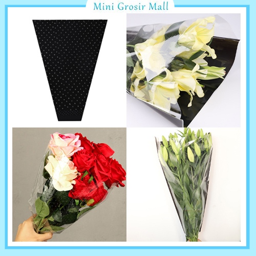 

Plastik buket bunga instan flower wrapping motif polkadot SF26