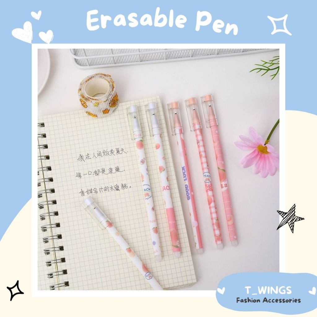 

[ TWO_03 ] 6pcs PULPEN HAPUS PREMIUM LONGER AND SOFTER MOMO JAPAN PINKISH / PEN HAPUS PEACH LEMBUT LEBIH PANJANG