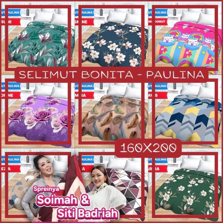 SELIMUT BONITA 160x200 PAULINA / SELIMUT PAULINA 160x200 by BONITA