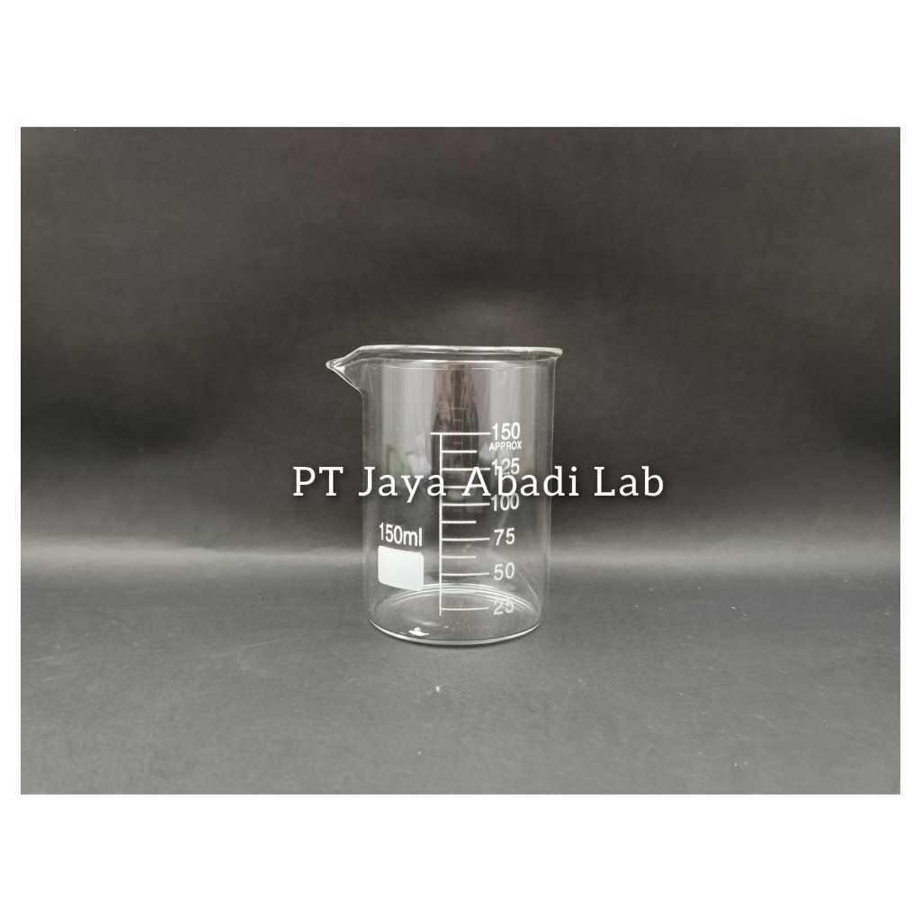 beaker glass 150 ml kaca low form gelas kimia 150ml gelas ukur kaca