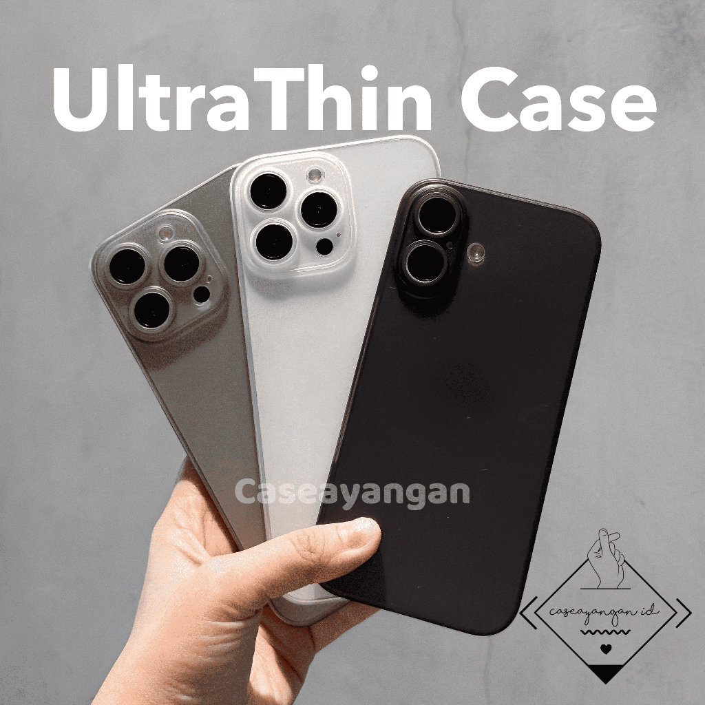 Ultra Thin Case for Iphone 14 15 16 PLUS PRO MAX Ultrathin Tipis Casing Simple Doff Super Cool Elega
