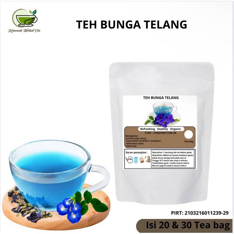 

TEH BUNGA TELANG (memperbaiki kesehatan mata) isi 30pcs