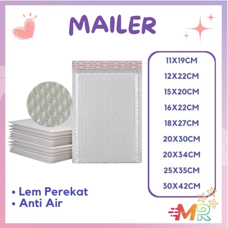 

Bubble mailer / Amplop Bubble - Bubble Bag Warna Putih MINIMAL ORDER 10 PCS, DIBAWAH 10PC TIDAK DI PROSES