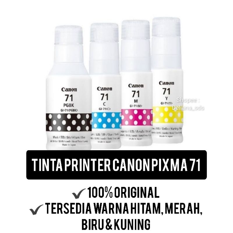 Tinta Printer Canon 71 Tinta Printer Canon Hitam Tinta Printer Canon Merah Tinta Printer Canon Biru 