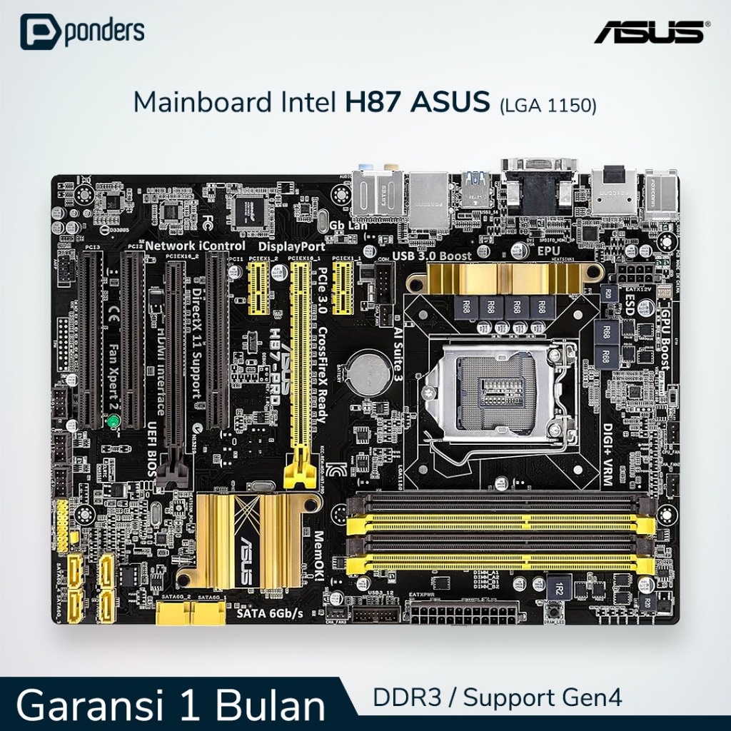 Mainboard Intel Asus H87 LGA 1150 DDR3 Support Gen4