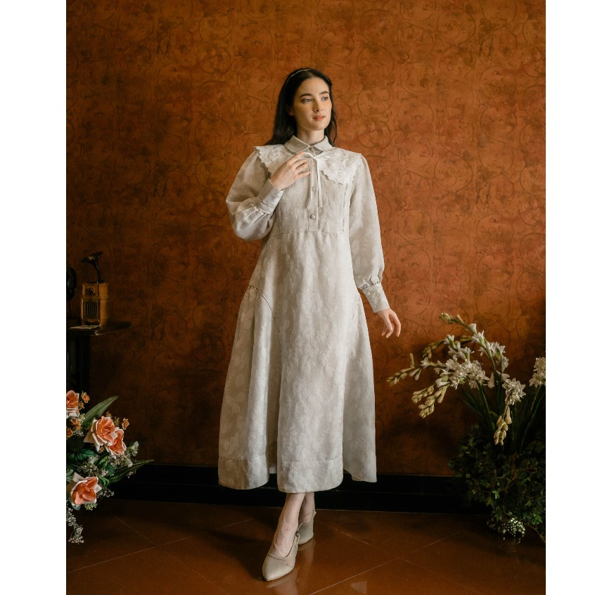 Sausan -  Ivory Isabell Dress - Dress Vintage Premium