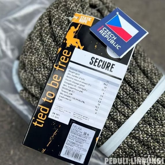 TERMURAH Tali panjat/tali karmantel statis 11mm x 50m carmantle Tendon secure original