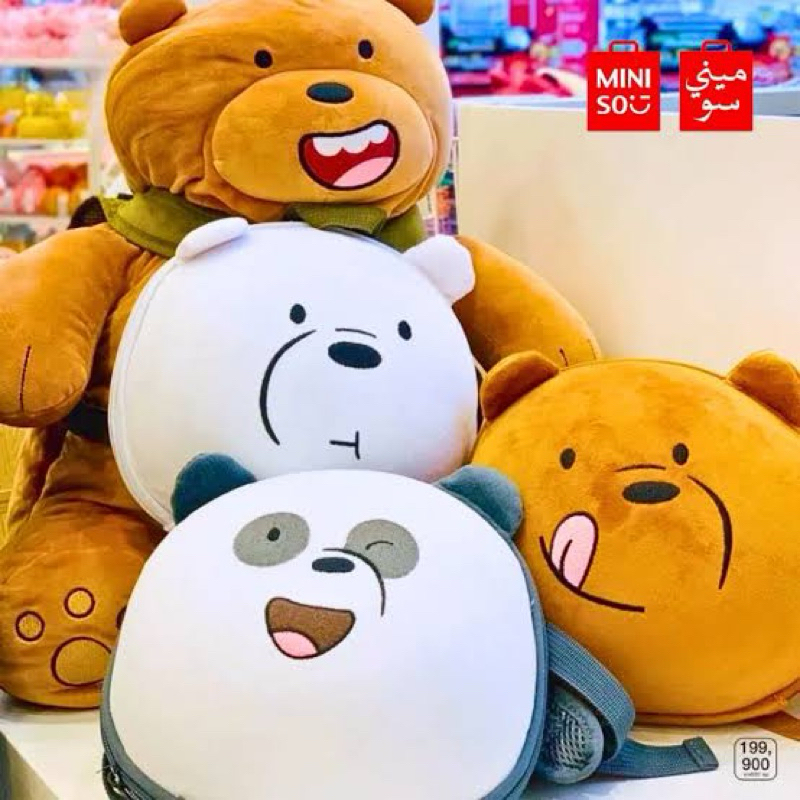 MINISO WE BARE BEARS KIDS BACKPACK LIGHTWEIGHT TAS ANAK WBB