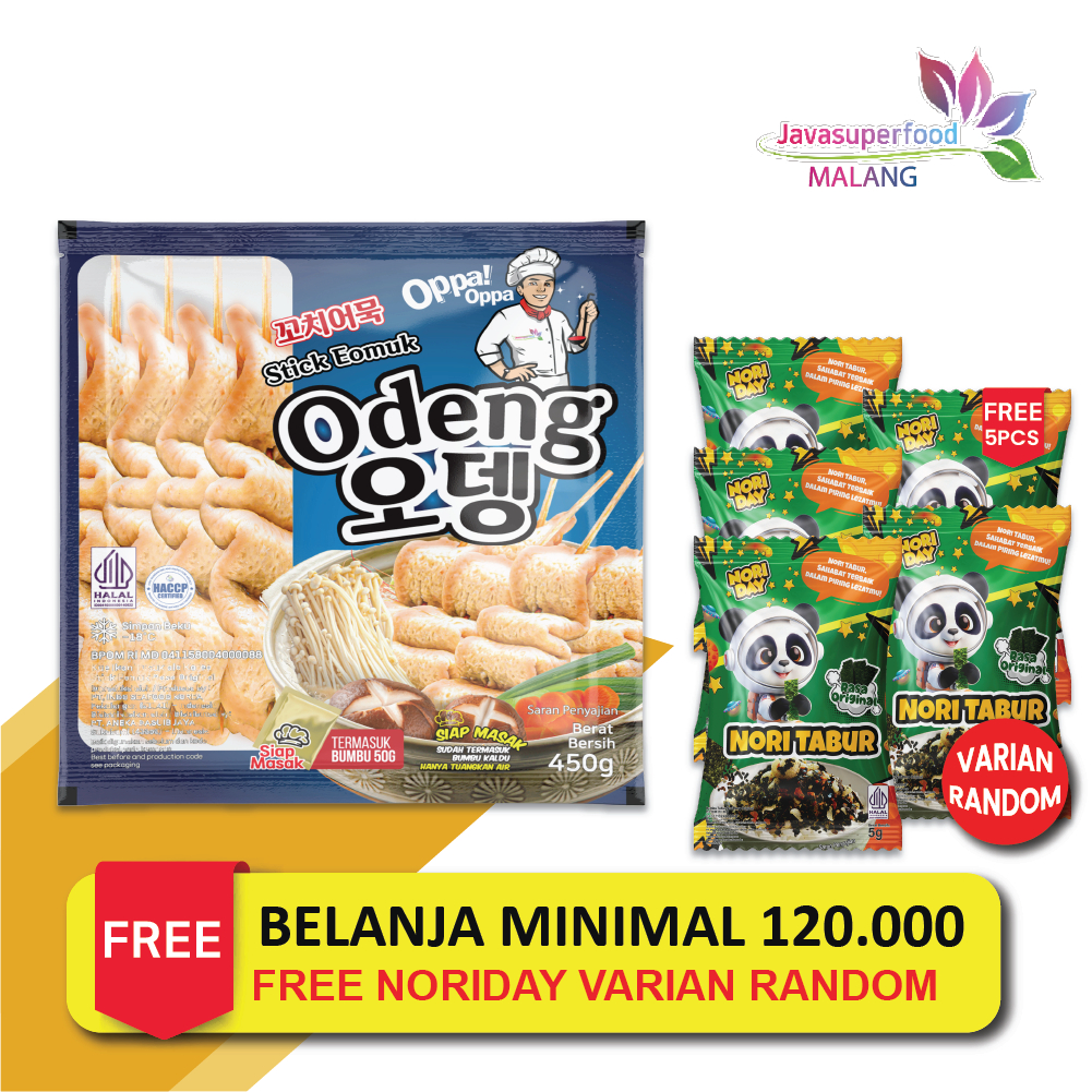 

[Halal] Oden Odeng Sate Korean Fish Cake 450g + Bumbu