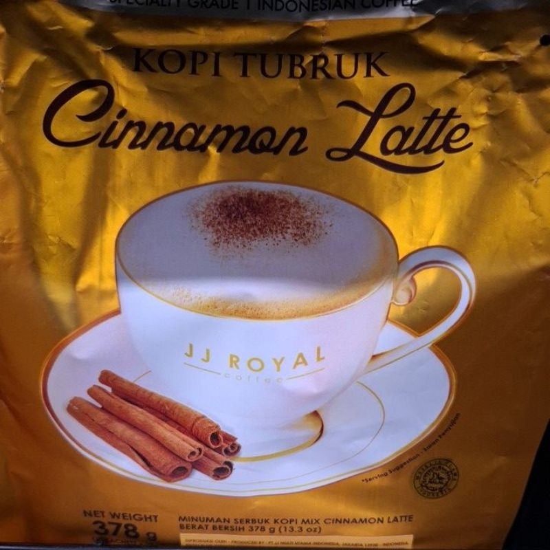 

jj royal kopi tubruk cinnamon latte exp 11 maret 2026