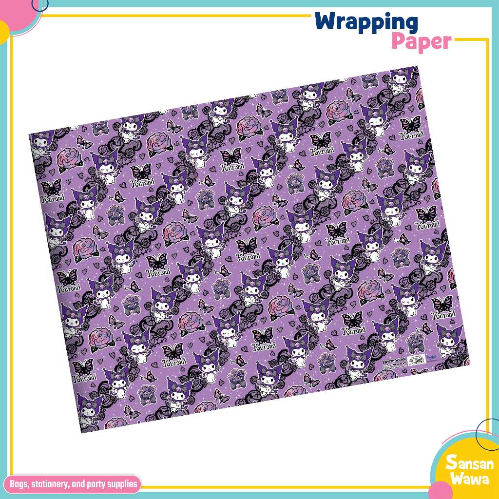 

Kertas Kado Sansan Wawa- Motif Karakter Mickey, Minnie, Princess, Cars, Toystory, Doraemon, Kuromi isi 5 lembar / Motif