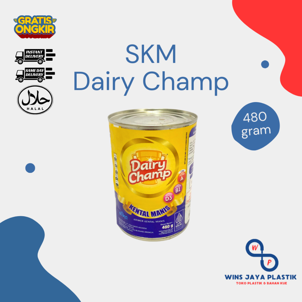 

Dairy Champ 480 Gram | Dairy Champ Kental Manis | SKM | Susu Kental Manis Kaleng