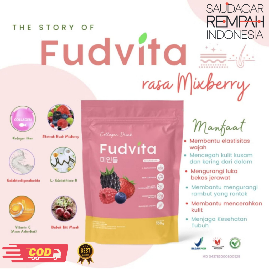 

Fudvita Minuman Serbuk Rasa Mixed Berries 100g