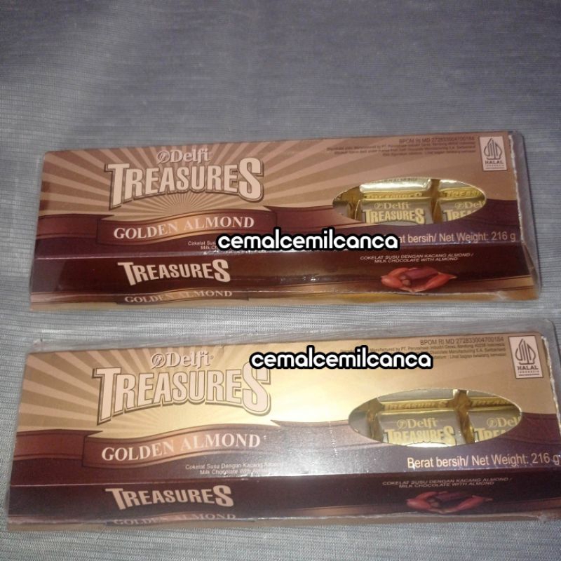 

cokelat delfi treasures golden almond 216g