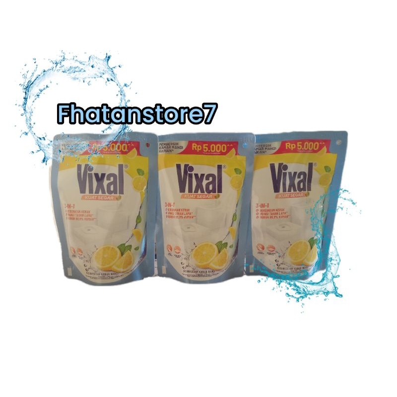 3PCS VIXAL KUAT SEGAR REFILL 180ML | VIXAL PEMBERSIH KAMAR MANDI