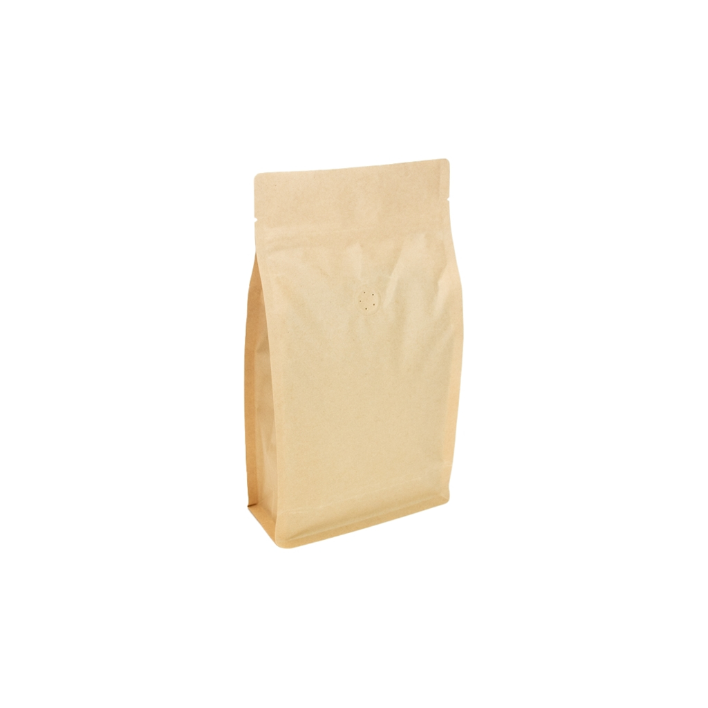 CUSTOM PACKAGING/POUCH KRAFT VALVE & ZIPPER (STANDING POUCH) 500 gr