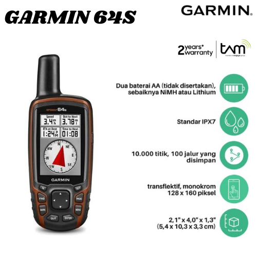 Gps garmin 64s bekas