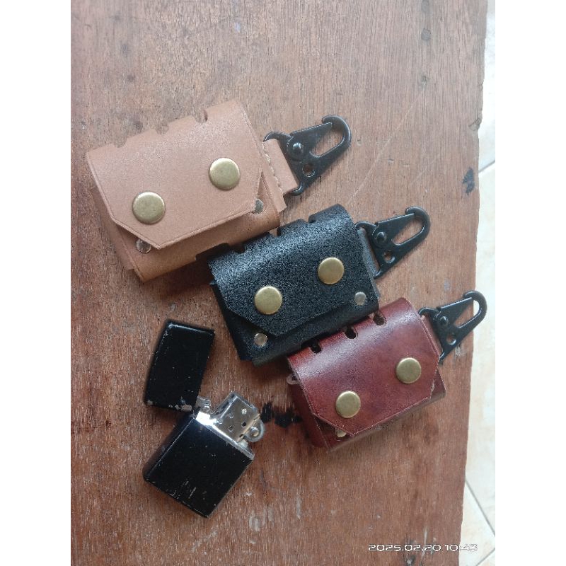 sarung korek Zippo,case korek Zippo kulit asli