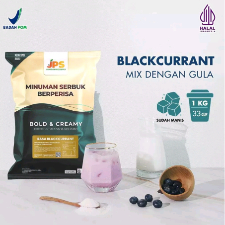 

Powder Drink JPS Bubuk Minuman Rasa BLACKCURRANT PLAIN 1Kg