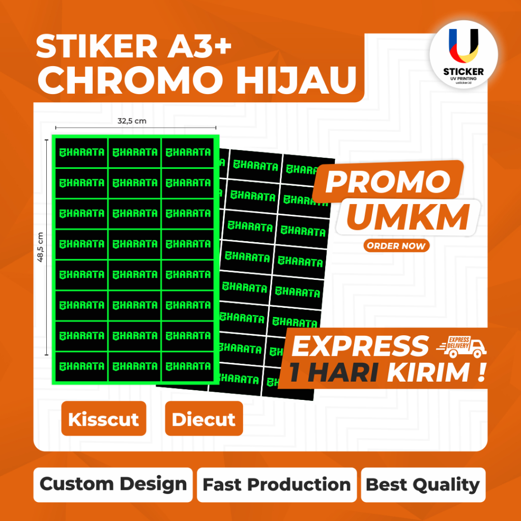 

CETAK STIKER CUSTOM HIJAU FLOU A3+ (SUDAH CUTTING)