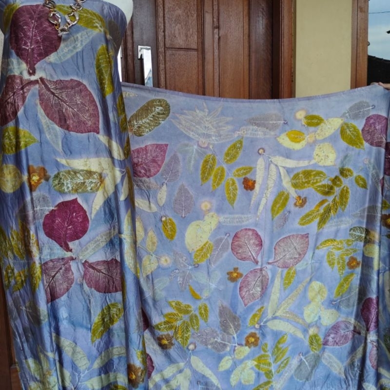 Kain Ecoprint Sutra Singapore Jumbo