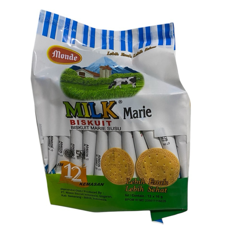 

MONDE BISKUIT MARIE SUSU 12 Pcs | MILK MARIE SUSU