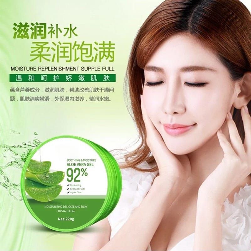 Aloe Vera 92% Pelembab Wajah Glowing Original /Peremajaan Kulit Wajah Aloe Vera Peeling Gel Sooth...