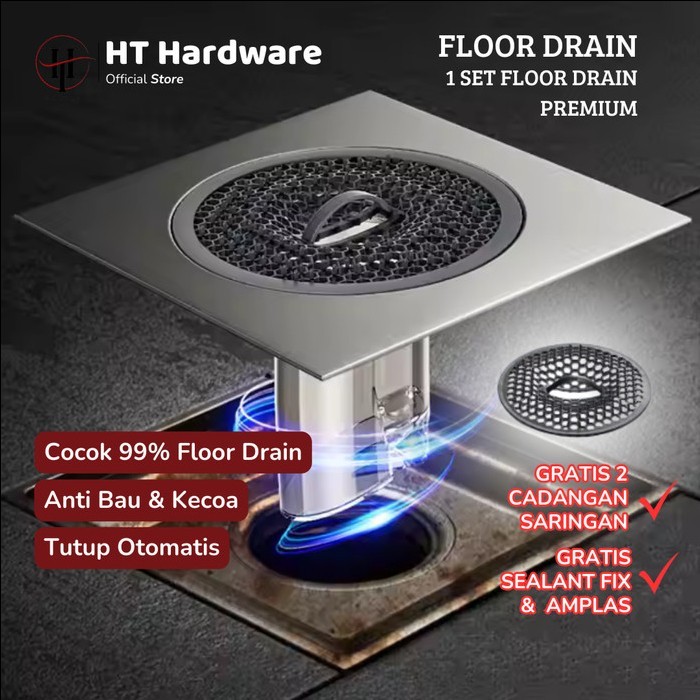 Tutup Saringan Got 304 Stainless Steel Cover Floor Drain Air Anti Bau Anti Kecoa Floor Drain Saringa