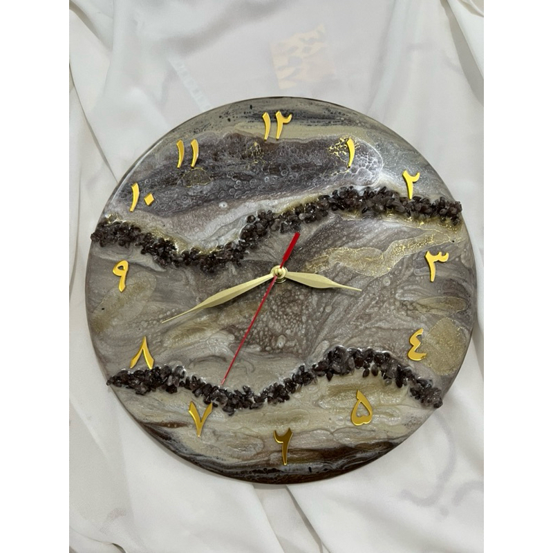 jam dinding art resin, resin clock aesthetic (CUSTOM)