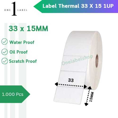 

ONELABEL Stiker 33X15mm 1Line 1000pcs,Direct Thermal