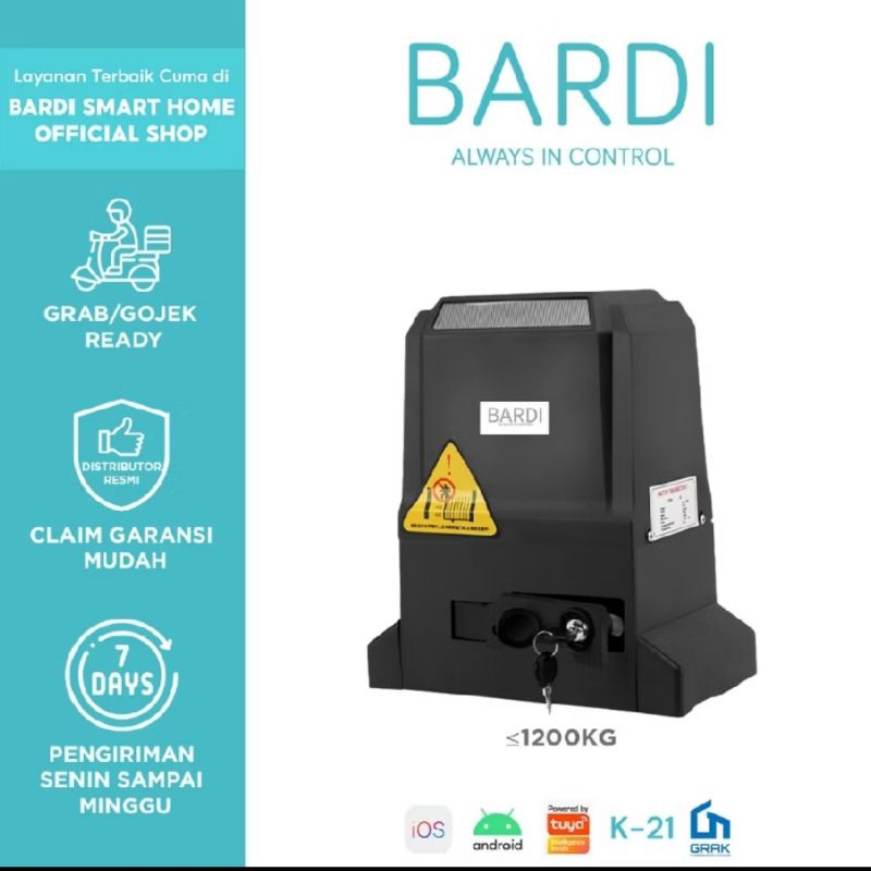 BARDI OFFICIAL Smart Gate Opener K18 (Motor Pagar Otomatis)  WIFI - Remote