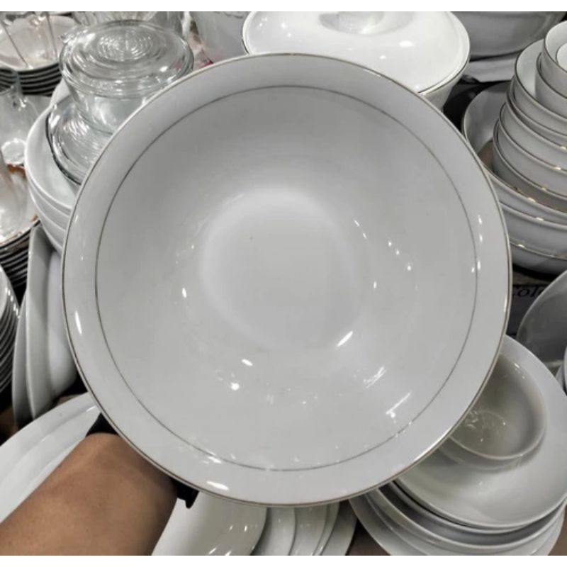 MANGKOK JUMBO 9 INCH KERAMIK TANITI / MANGKOK SAYUR BESAR 23 CM