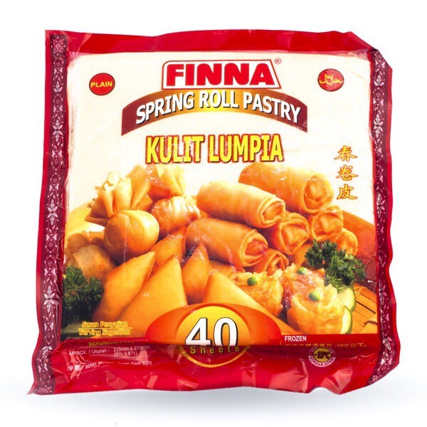 

FINNA Kulit Lumpia (BESAR), Springroll Pastry 21,5X21,5 CM isi 40lbr