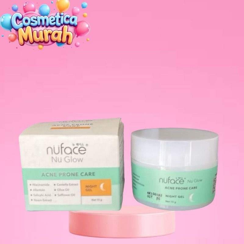 ue,ox] NUFACE NU GLOW ACNE PRONE CARE NIGHT CREAM 30 GR - CREAM NU FACE MALAM