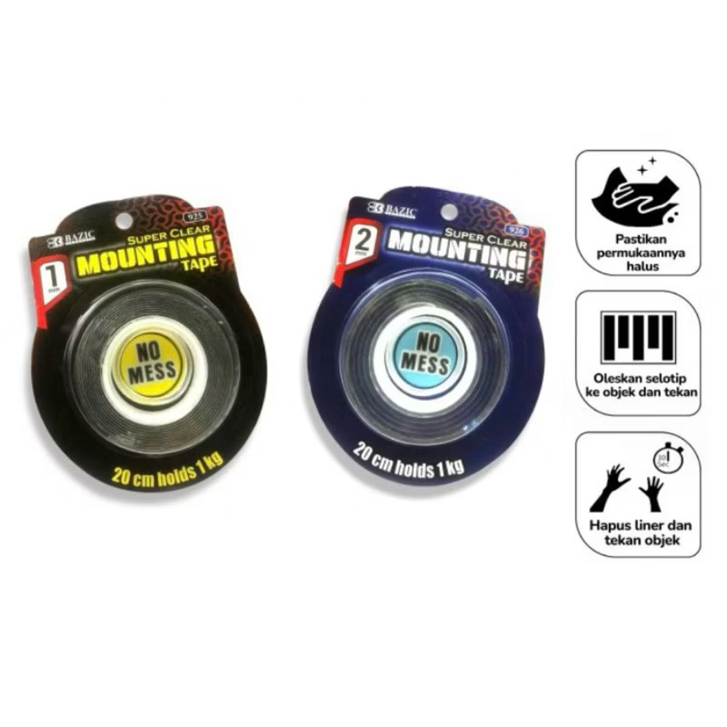 

Kode Slp - Double Tape Bening Bazic 2 inch 1 inch / Perekat Timbal Balik Bening Multiguna Bazic