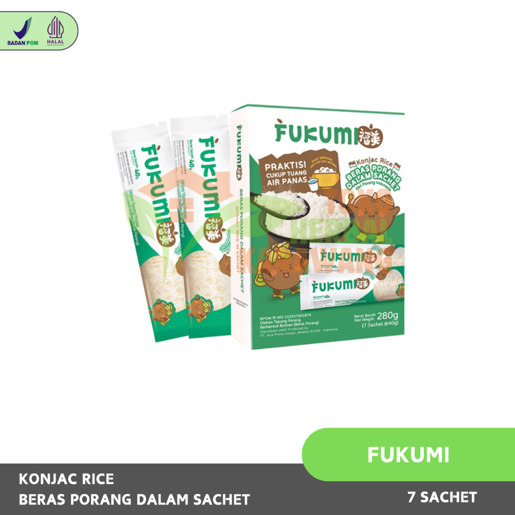 

FUKUMI Box Isi 7 Sachet – Beras Porang Instant Konjac Rice