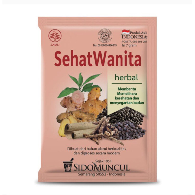 

sehat wanita sidomuncul isi 10 sachet