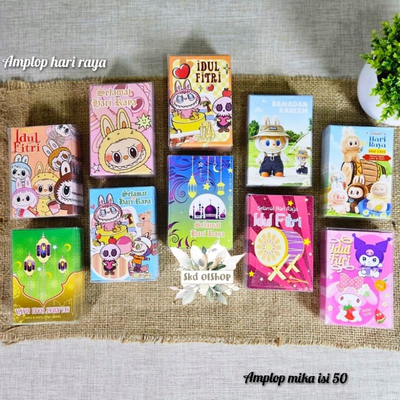 

50 lembar Amplop lebaran mika| grosir Amplop lebaran murah | Amplop lebaran mika 50 lembar random