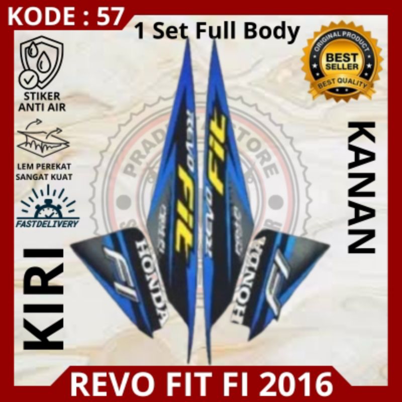Striping/striping motor Honda Revo fit fi tahun 2016/stiker Revo fit 2016/decal Revo fit fi 2016 war