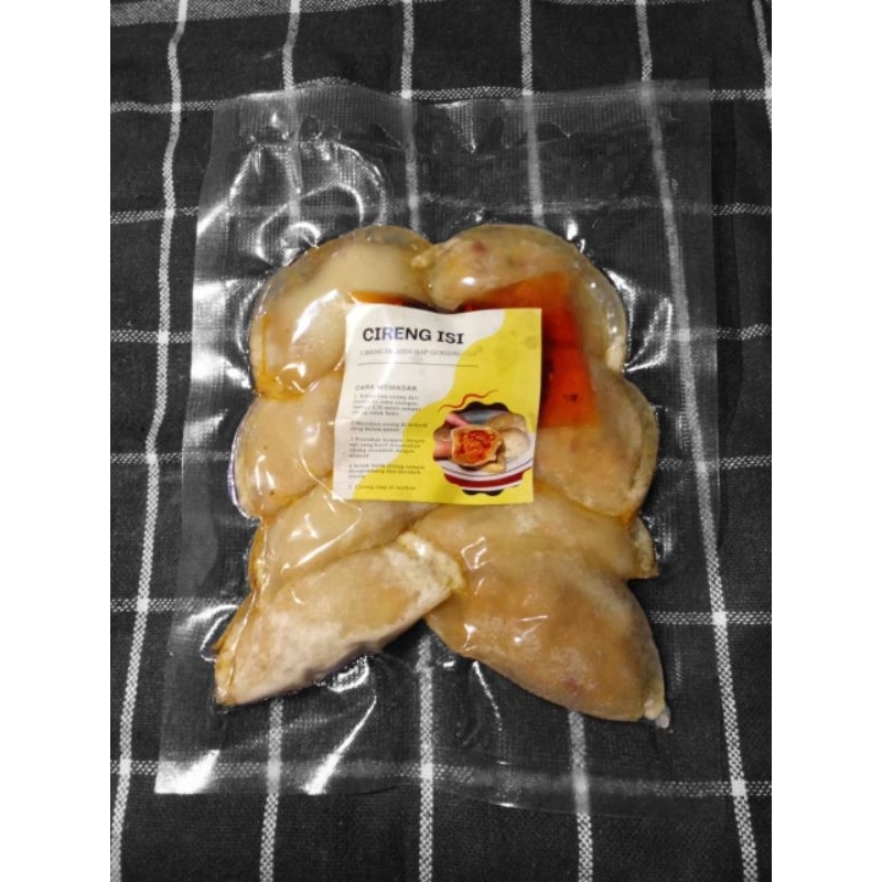 

CIRENG ISI chili oil ayam suwir pedas kemasan vakum