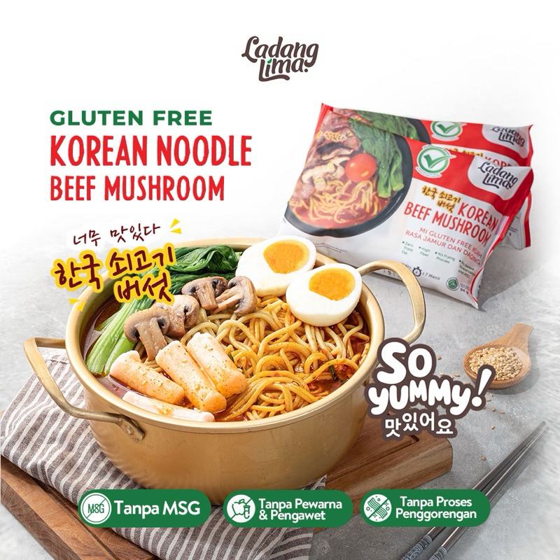 

Mie Korean Beef Mushroom/Mie Gluten Free Kuah Rasa Jamur dan Daging
