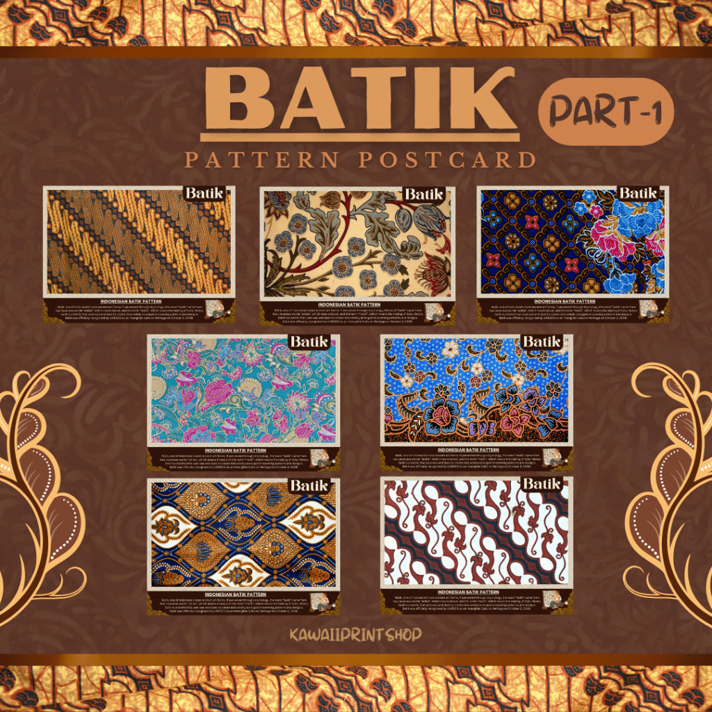 

Indonesian Batik Pattern Postcard Postcrossing | Kartu Pos Motif Batik Indonesia Nusantara Daerah | Kartupos Model Kain Batik Indonesia Daerah Part 1