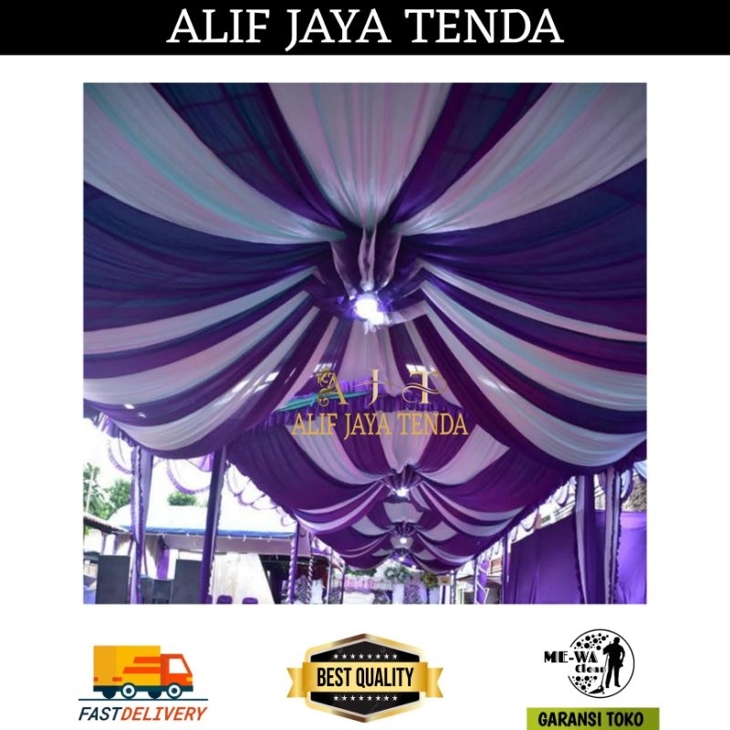 Plafon tenda pesta dekor 4x6
