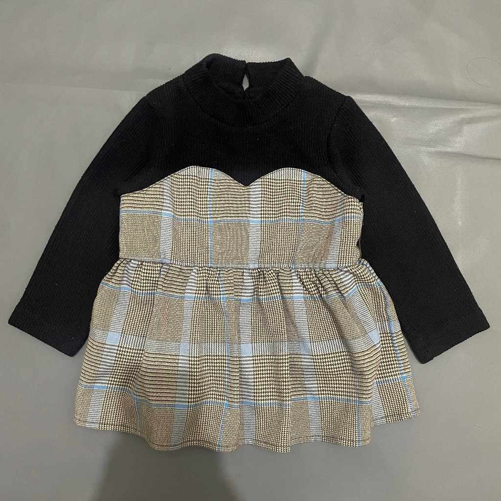 ANAK K309 (NO BRAND, PRELOVED) Dress Atasan Tunik Swater Rok Rempel Tumpuk Kemben Rajut Knit Stretch