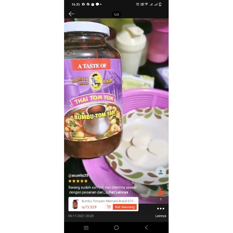 

Mamata Thai bumbu sauce TOMYUM -TOMYAM 675 gram