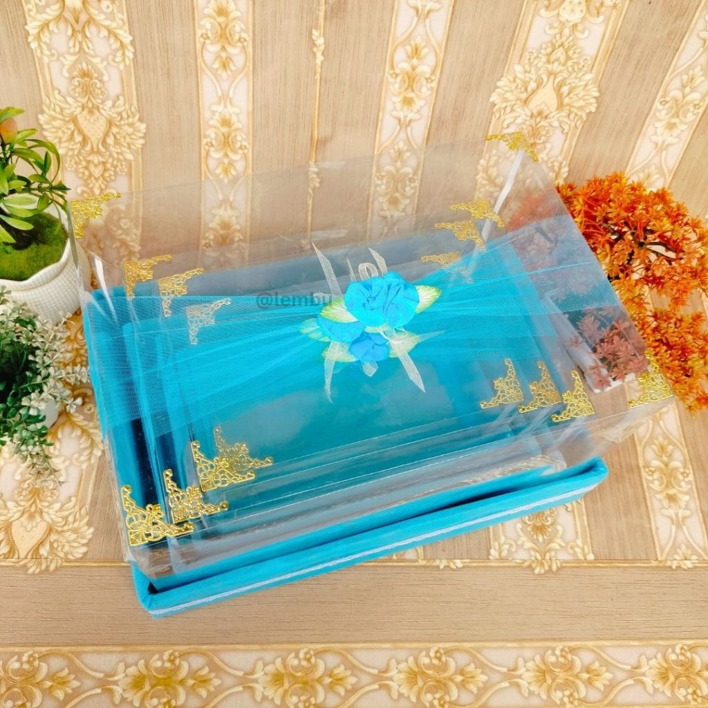 

Kotak Hantaran Sesrahan Pernikan 1 Sett Isi 4 + Penutup Mika Hias Kekinian Mewah Premium Elegant