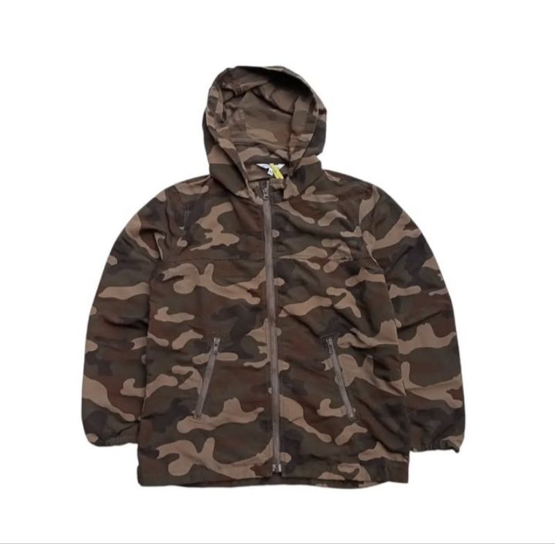 GLOBAL WORK kids jacket running camo size XXL fit 9 - 10 th (P56xL44)