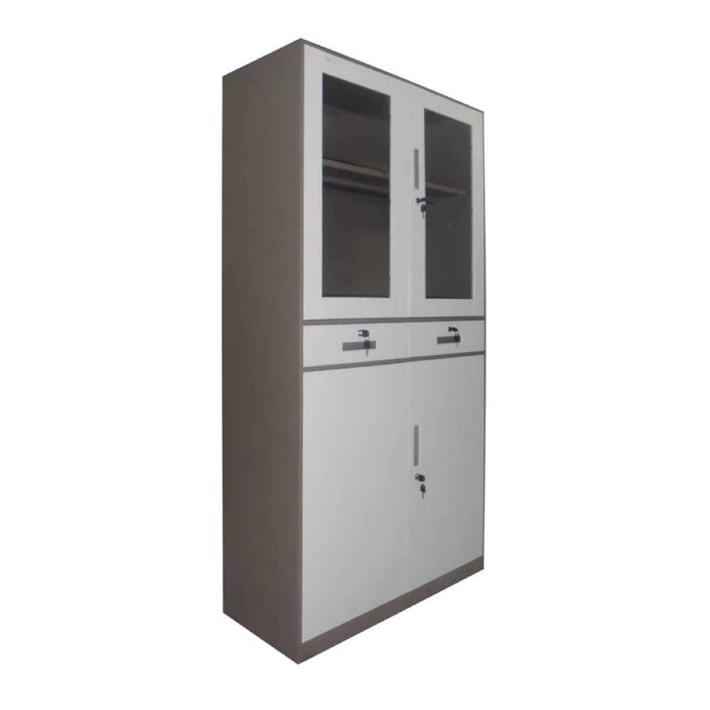 Tiger Almari Plat + Kaca Ayun + Laci/Glass Filling Cabinet